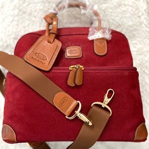 LIFE: Tuscan Train Case, Red Italian leather